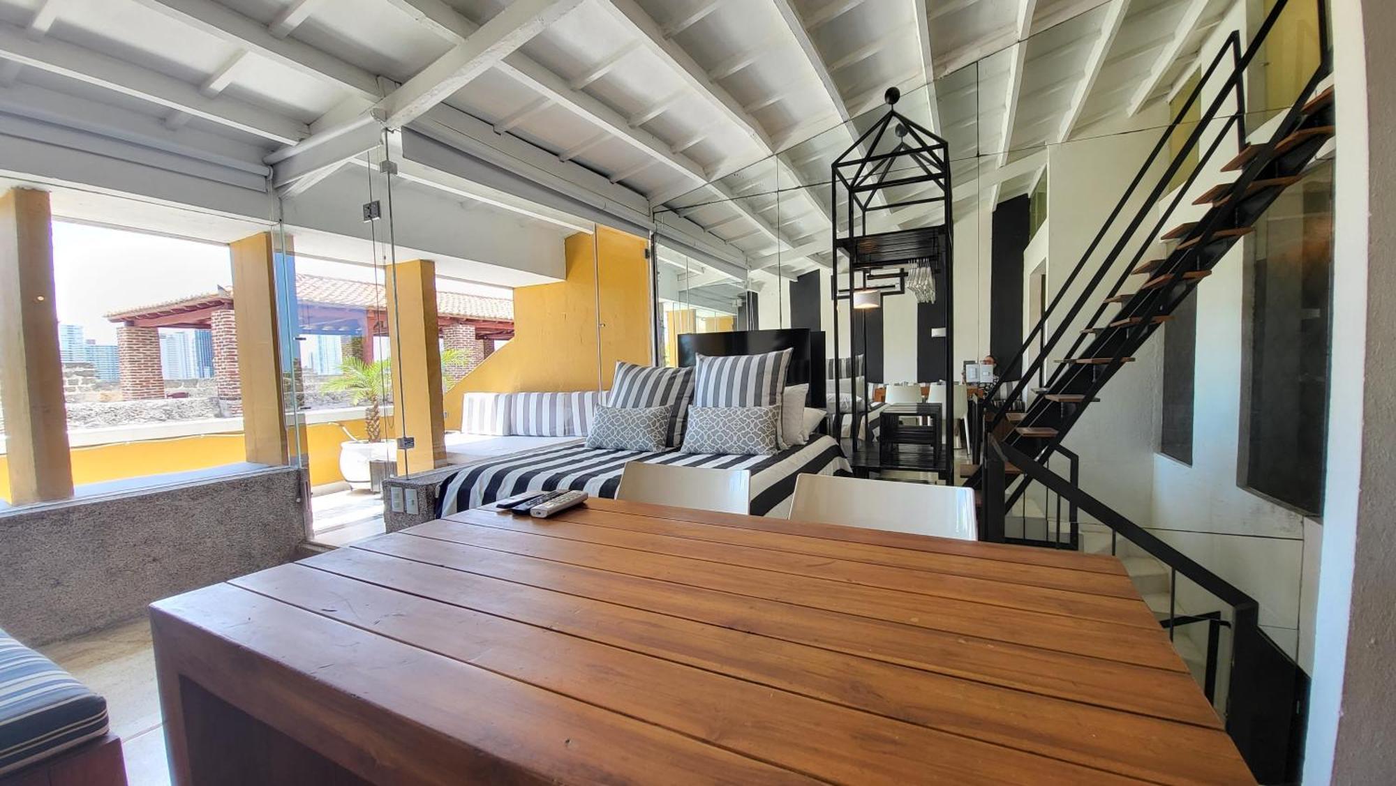דירות Cartagena Apartamento Duplex Vista Al Mar Y Murallas Nuevo En La Ciudad Amurallada מראה חיצוני תמונה